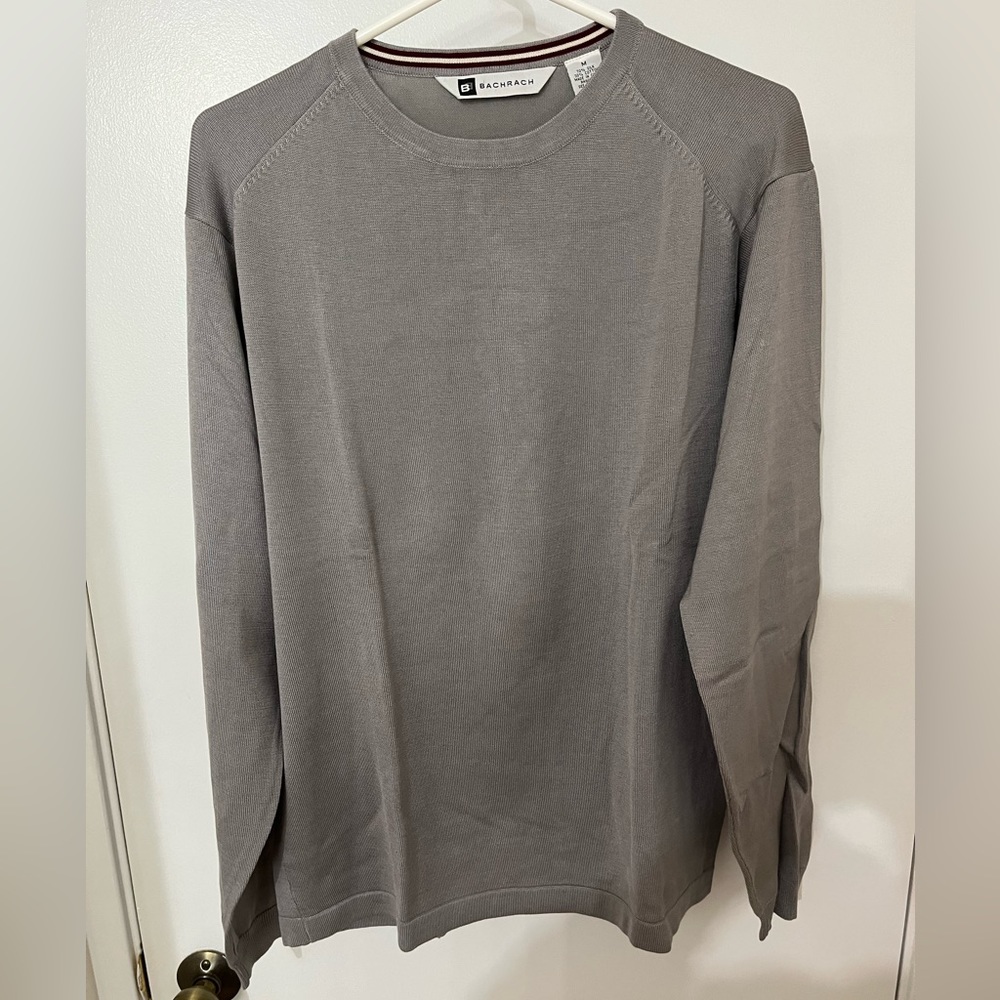 Bachrach Men’s Lightweight Sweater Size M Gray/Silver